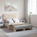 Estructura de cama matrimonial 140x200 Estructura de cama matrimonial 140x200 Gris/natural