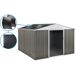 Cobertizo de jardín metálico <<Dallas>> con panel solar Cobertizo de jardín metálico <<Dallas>> con panel solar Gris