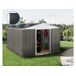 Cobertizo de jardín metálico <<Dallas>> con panel solar Cobertizo de jardín metálico <<Dallas>> con panel solar Gris