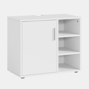Armário para casa de banho Kulaik 1 porta e 3 prateleiras 51x60x32cm - Branco en.casa