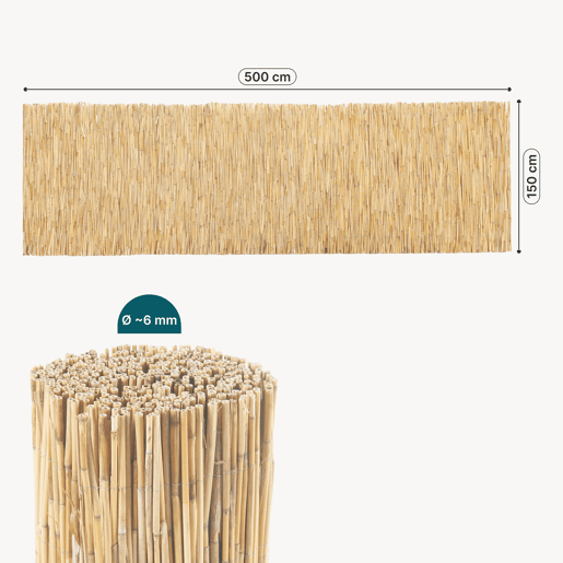 Cerca de vime Abbateggio 150x500cm - Natural casa.pro
