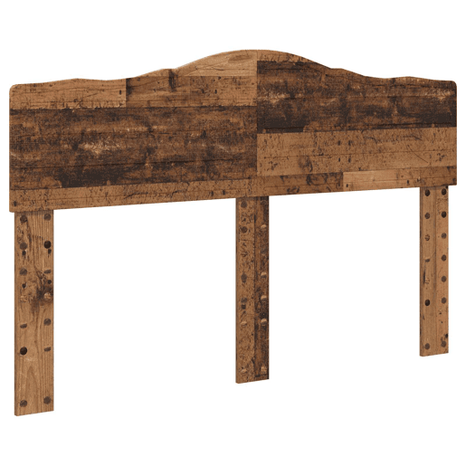 Estrutura de cama de casal com cabeceira - Madeira antiga 140 x 190 cm