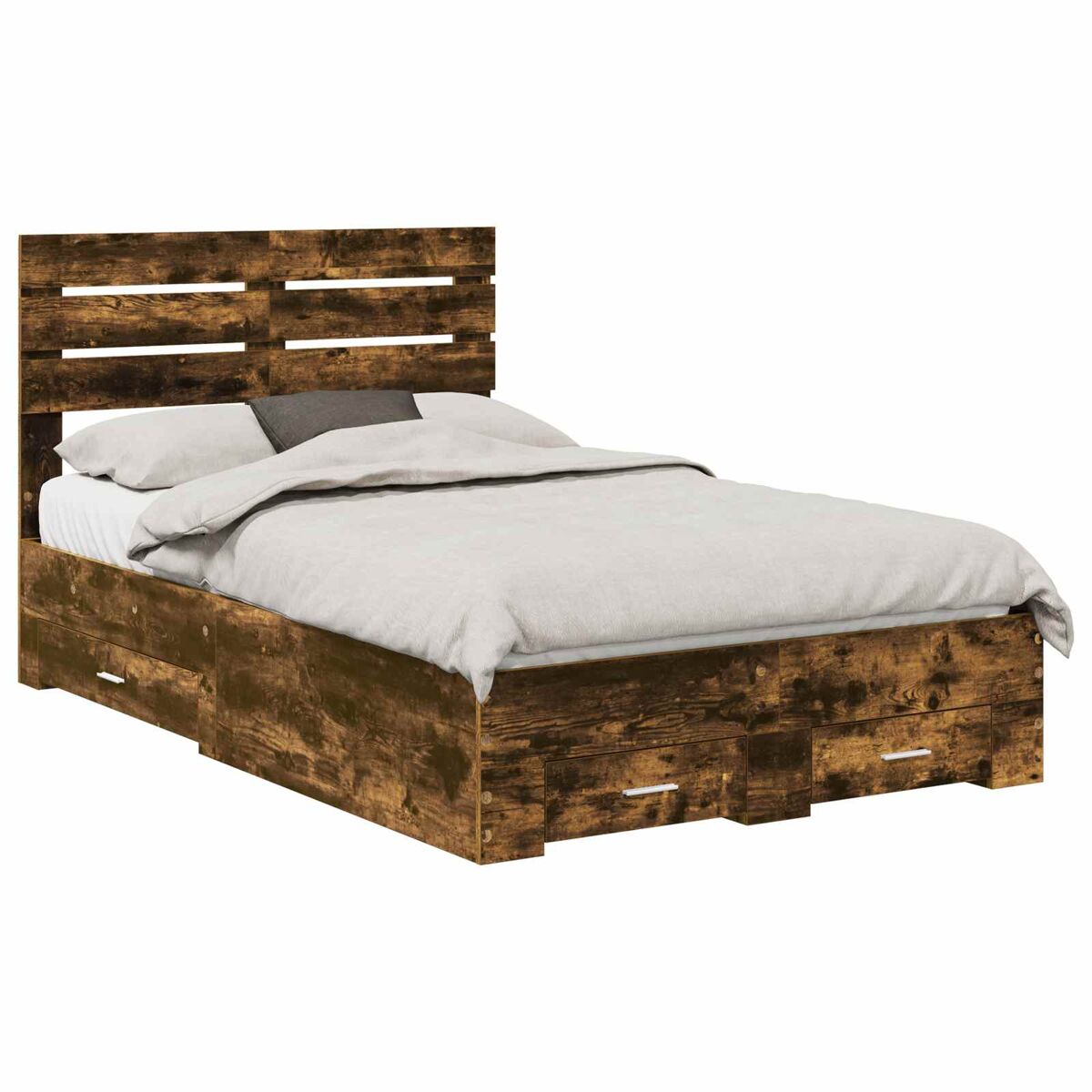 Estructura De Cama Doble Matrimonial 135x190 Marrón