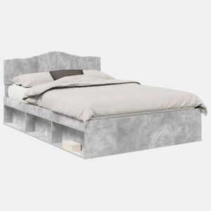 Estrutura de Cama de casal para adultos com cabeceira Concreto 140 x 190 cm