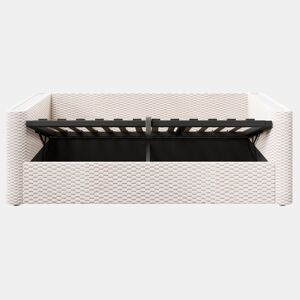 Cama de dia 90x200 cm - com iluminação LED, mecanismo hidráulico de arrumação, sem colchão, bege