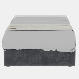 Cama moderna 90x200 - Estilo simples, elevador a gás, veludo holandês - Cinza