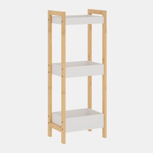 Estante de casa de banho Anun com 3 cestos de bambu 75x28x20 cm - Natural  Branco en.casa