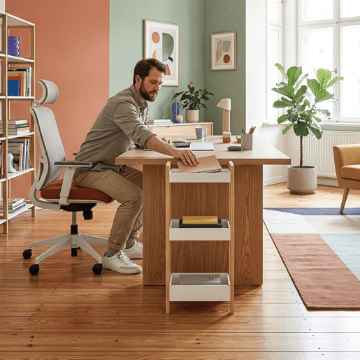Estante de casa de banho Anun com 3 cestos de bambu 75x28x20 cm - Natural  Branco en.casa