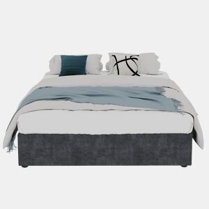 Cama moderna 160x200 cm - estilo simples, com elevação hidráulica - Cinza