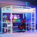 Cama alta para niños 204x144 Cama alta para niños 204x144 Blanco