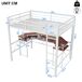 Cama alta para niños 204x144 Cama alta para niños 204x144 Blanco