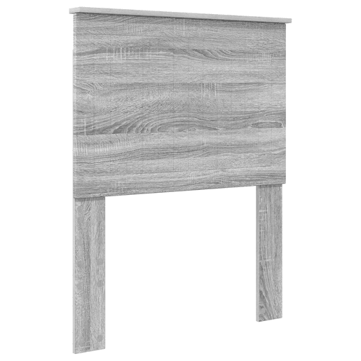 Estrutura de cama de solteiro com cabeceira - Cinza Sonoma 75 x 190 cm