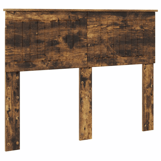Estrutura de cama de casal com cabeceira - Carvalho Defumado 135 x 190 cm
