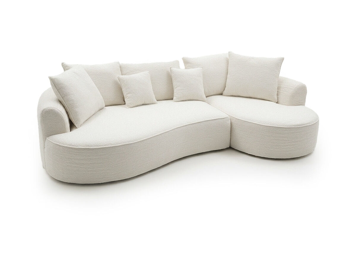 Sofa chaise longue modular mary 300cm, beige, chaise derecho