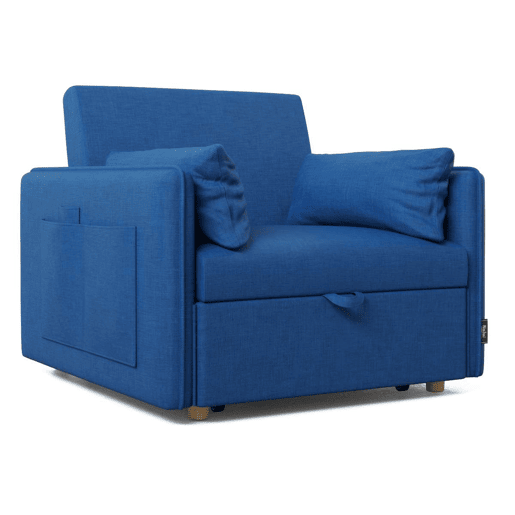 Poltrona cama Nest 1 Nalui Recliner 3 em 1 (93x100x79cm) com 2 almofadas Azul Marino