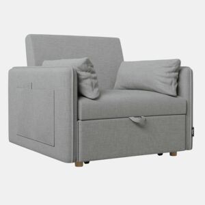 Poltrona cama Nest 1 Nalui Recliner 3 em 1 (93x100x79cm) com 2 almofadas Gris