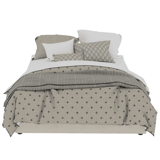 Cama de casal 140x200 cm - Minimalista moderna com pistões elevatórios - Bege