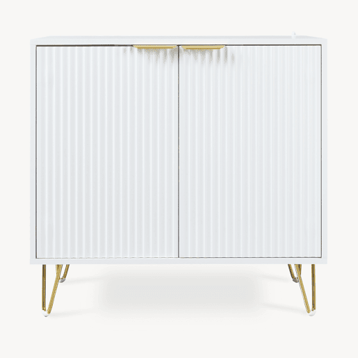 Aparador Trondi 2 portas 75x80x40cm - Branco en.casa Aparador Trondi 2 portas 75x80x40cm - Branco en.casa