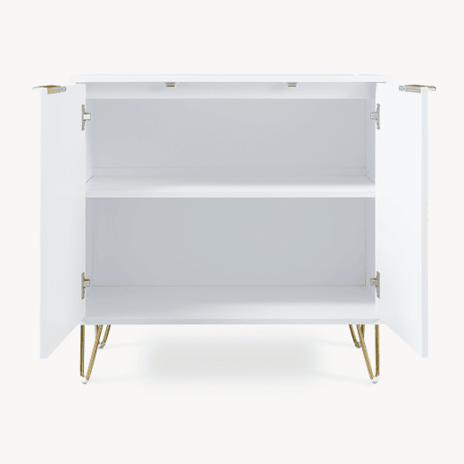 Aparador Trondi 2 portas 75x80x40cm - Branco en.casa Aparador Trondi 2 portas 75x80x40cm - Branco en.casa