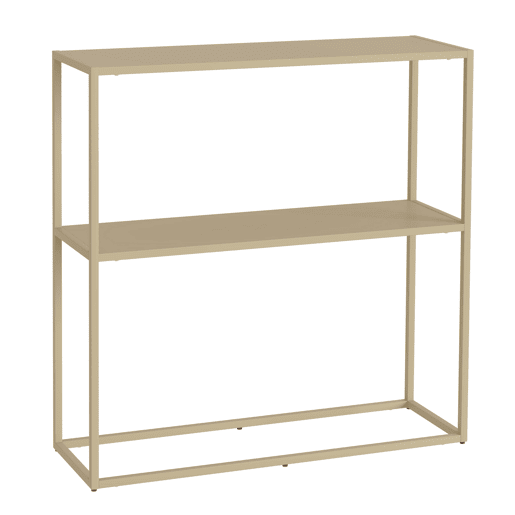 Mesa de consola Strömstad em aço 80 x 80 x 26 cm - camelo en.casa