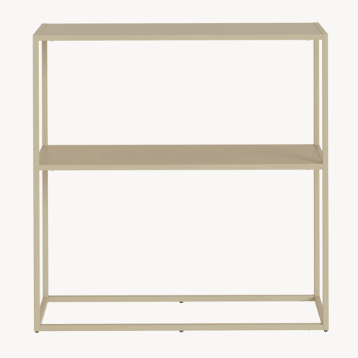 Mesa de consola Strömstad em aço 80 x 80 x 26 cm - camelo en.casa