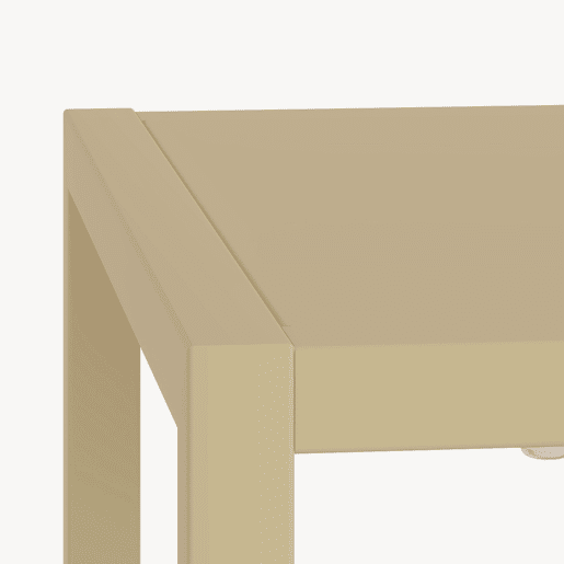 Mesa de consola Strömstad em aço 80 x 80 x 26 cm - camelo en.casa