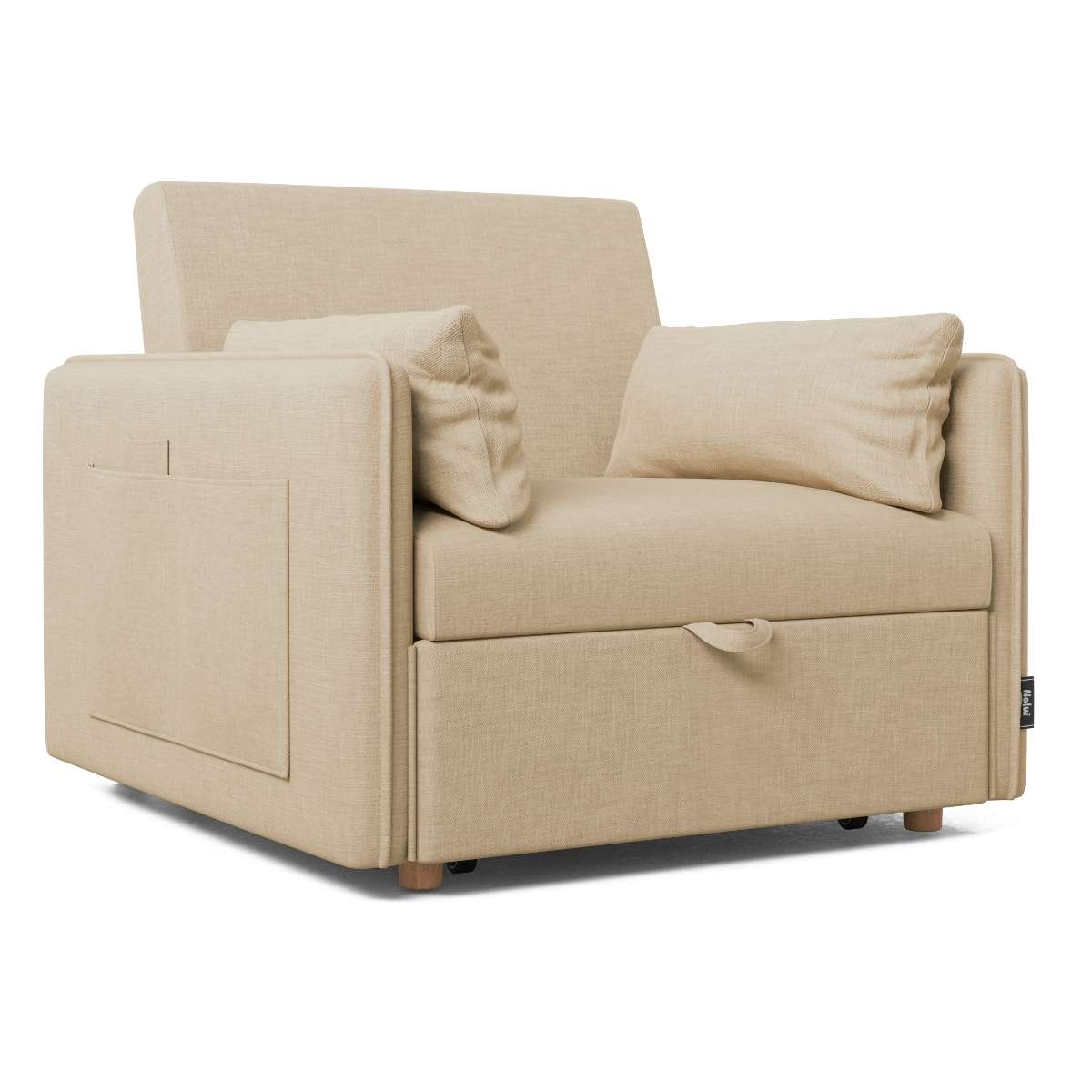 Sillón cama nest 1 nalui beige reclinable 3 en 1 (93x100x79cm) con 2 cojines