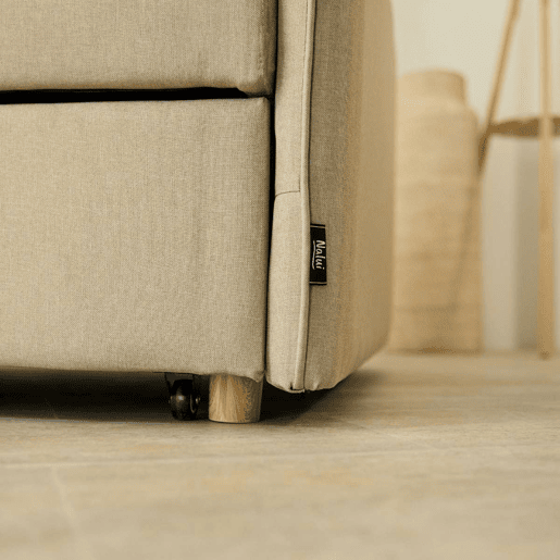 Poltrona cama Nest 1 Nalui Recliner 3 em 1 (93x100x79cm) com 2 almofadas Beige