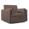 Poltrona cama Nest 1 Nalui Recliner 3 em 1 (93x100x79cm) com 2 almofadas Marrón Chocolate