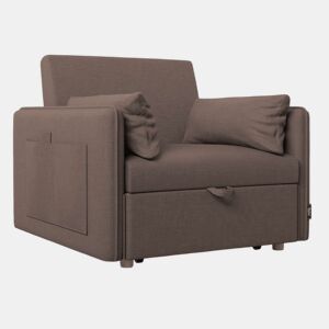 Poltrona cama Nest 1 Nalui Recliner 3 em 1 (93x100x79cm) com 2 almofadas Marrón Chocolate