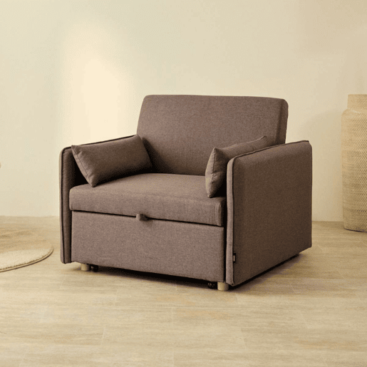 Poltrona cama Nest 1 Nalui Recliner 3 em 1 (93x100x79cm) com 2 almofadas Marrón Chocolate