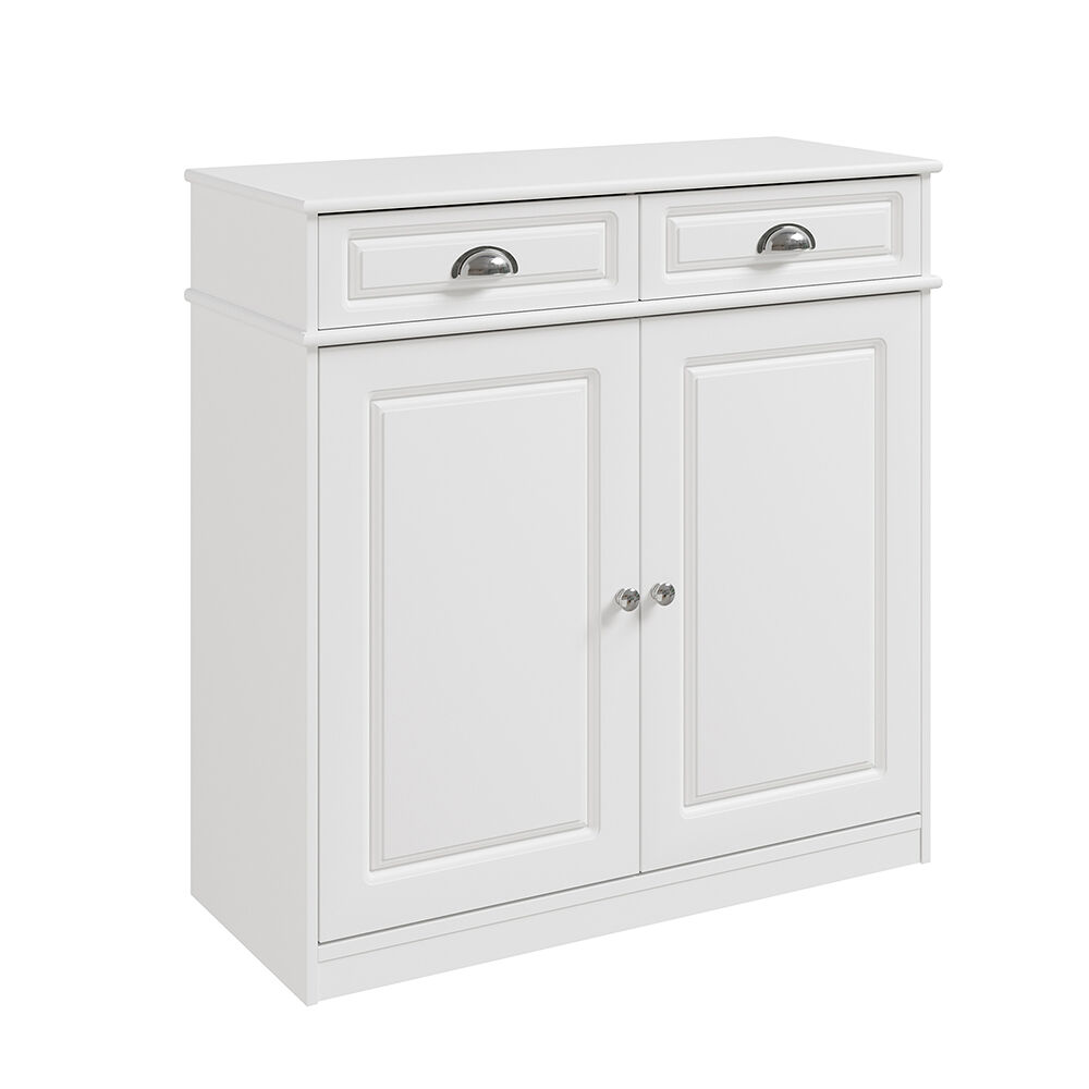 Sobuy | zapatero blanco de entrada con 2 puertas | zapatero estrecho con 2 cajones | recibidores de entrada | capacidad de carga 74 kg | fsb104-w