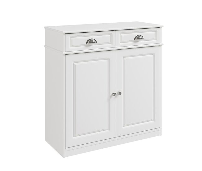 Sobuy | zapatero blanco de entrada con 2 puertas | zapatero estrecho con 2 cajones | recibidores de entrada | capacidad de carga 74 kg | fsb104-w