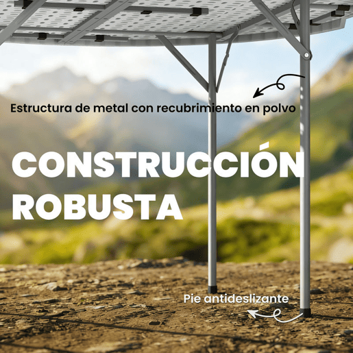 Outsunny Mesa Dobrável Camping, 120x120x74 cm Mesa Dobrável Portátil Leve com Tampo de HDPE Almofadas Antiderrapantes Estrutura Metálica para Acampar Caminhadas Praia Branco