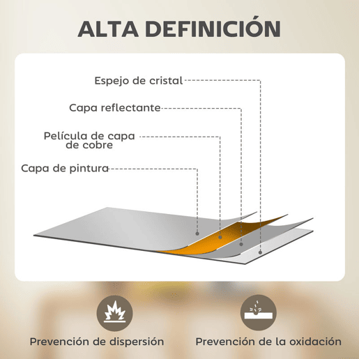 HOMCOM Espelho de Parede 70x90 cm Espelho de Casa de Banho Retangular Decorativo para Sala Entrada Corredor Horizontal ou Vertical Preto