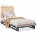 Estructura de cama individual para adultos 90x200 Estructura de cama individual para adultos 90x200 Gris/natural
