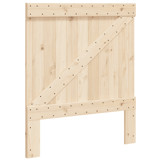 Estrutura de cama de solteiro para adultos com cabeceira 90x200 cm pinho maciço cinzento
