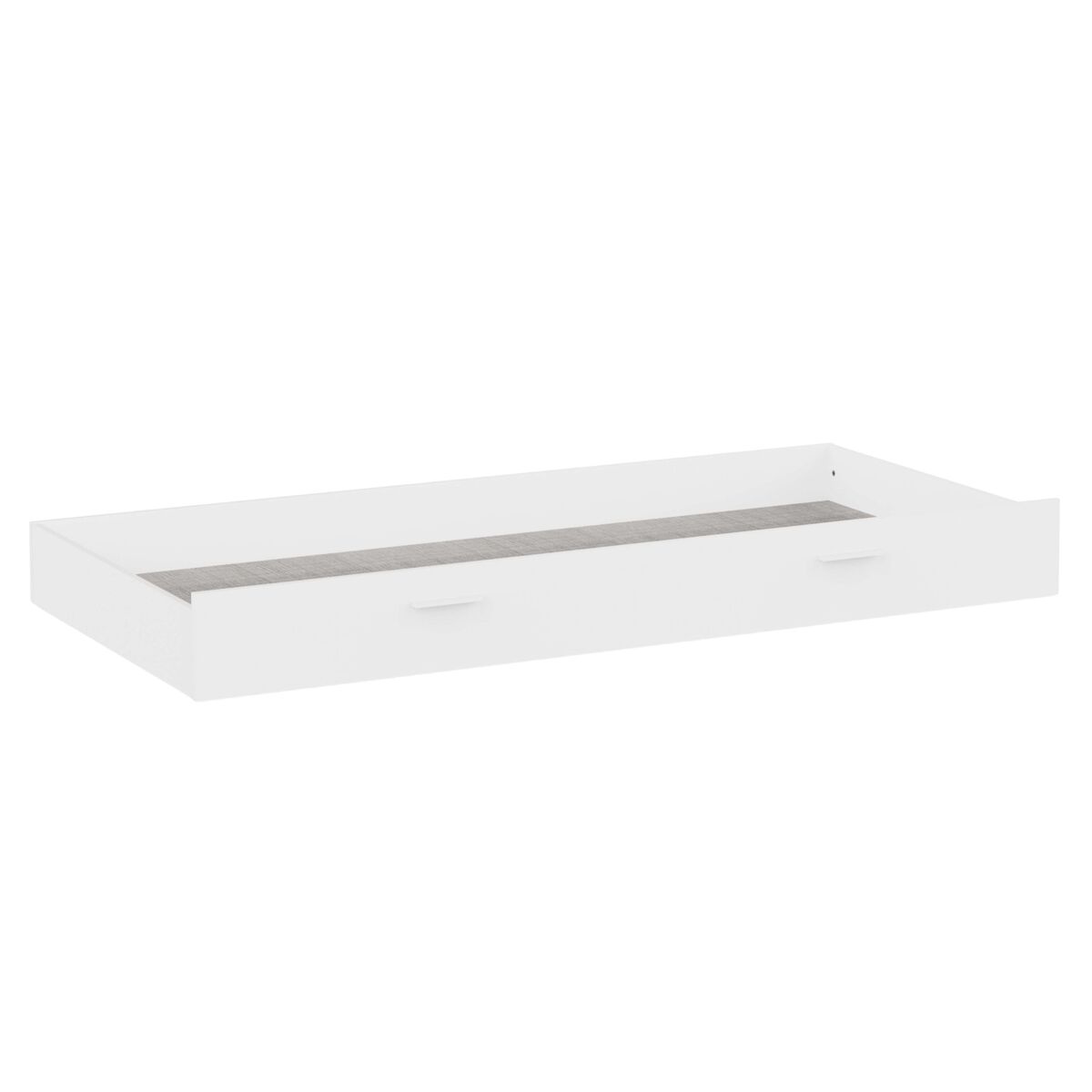 Cajón cama tidy dormitorio juvenil, compatible colchones 90x190 cm blanco mate