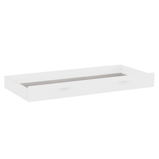 Cama com gavetas Tidy para quarto juvenil, compatível com colchões de 90x190 cm, branco fosco