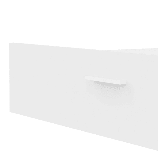 Cama com gavetas Tidy para quarto juvenil, compatível com colchões de 90x190 cm, branco fosco