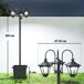 Farola Solar ABS, Acero Inoxidable Outsunny Farola Solar ABS, Acero Inoxidable Outsunny Negro