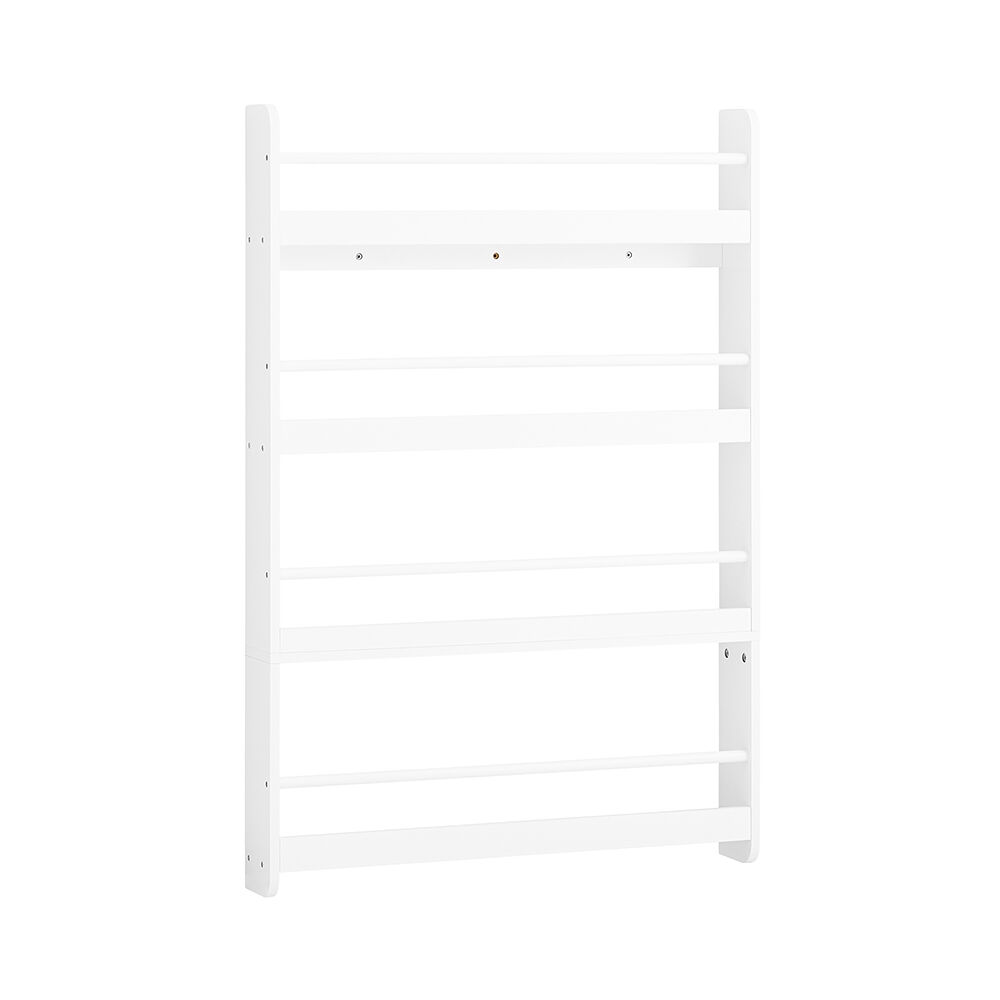 Sobuy | librería infantil blanca con 4 estantes | estantería infantil para libros | estantería infantil | 80.0x12.0x118.0 cm | capacidad de carga 24 kg | kmb08-ii-w