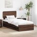 Estructura de cama individual para adultos 101x203 Estructura de cama individual para adultos 101x203 Madera Clara