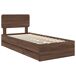 Estructura de cama individual para adultos 101x203 Estructura de cama individual para adultos 101x203 Madera Clara