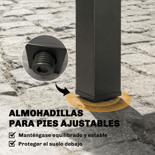 Outsunny Mesa de Jardim Extensível 80160x80 cm Mesa de Jantar Exterior Extensível Retangular de Alumínio com Superfície de Ripas de Efeito Madeira para 4-6 Pessoas para Pátio Terraço Preto