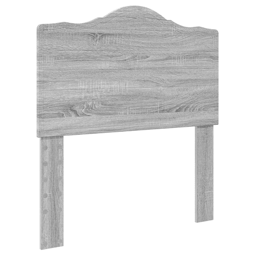 Estrutura de cama de solteiro para adultos com Cabeceira - Cinza Sonoma 100 x 200 cm