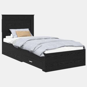 Estrutura de cama de solteiro para adultos com gaveta com cabeceira Madeira processada