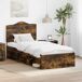 Estructura de cama individual para adultos 103x206 Estructura de cama individual para adultos 103x206 Marrón