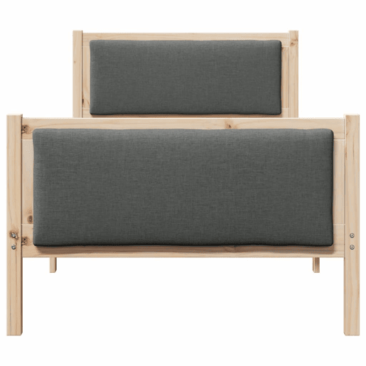 Estrutura de cama de solteiro para adultos - Cinzento Cinza Escuro 100 x 200 cm tecido