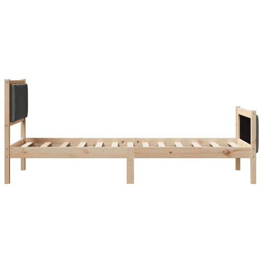 Estrutura de cama de solteiro para adultos - Cinzento Cinza Escuro 100 x 200 cm tecido